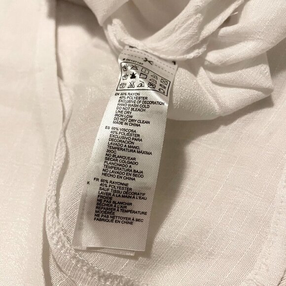 Forever 21 Embroidered Loose Fitting Semi Sheer Blouse Size Medium - Picture 8 of 15